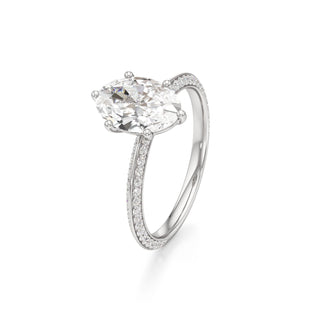 Knife Edge Prong Set Six Prong Round Engagement Ring