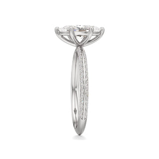 Knife Edge Prong Set Six Prong Round Engagement Ring