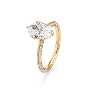 Knife Edge Prong Set Six Prong Round Engagement Ring