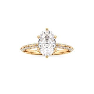 Knife Edge Prong Set Six Prong Round Engagement Ring