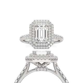Laurel Emerald Double Halo