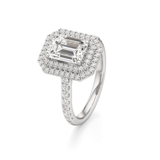 Laurel Emerald Double Halo