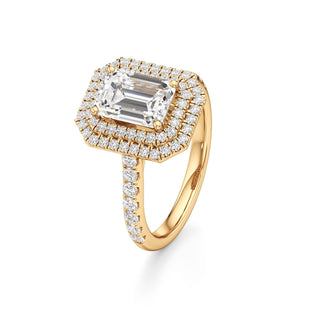 Laurel Emerald Double Halo
