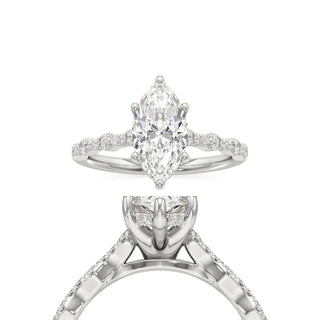Liana Pear Station Diamond Band