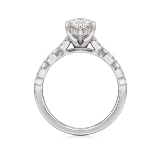 Liana Pear Station Diamond Band