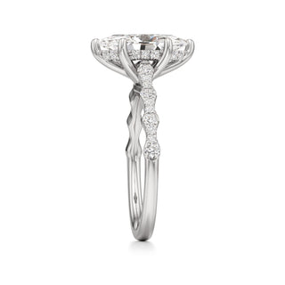 Liana Pear Station Diamond Band