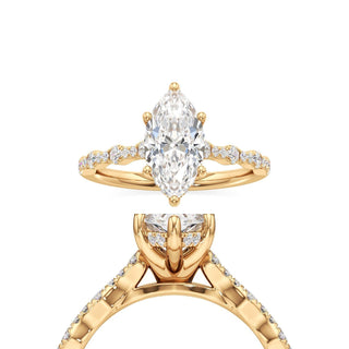 Liana Pear Station Diamond Band