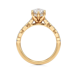 Liana Pear Station Diamond Band