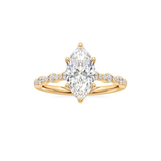 Liana Pear Station Diamond Band