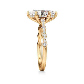 Liana Pear Station Diamond Band
