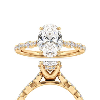 Liana Pear Station Diamond Band