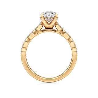 Liana Pear Station Diamond Band
