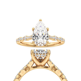 Liana Pear Station Diamond Band