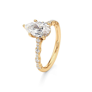 Liana Pear Station Diamond Band