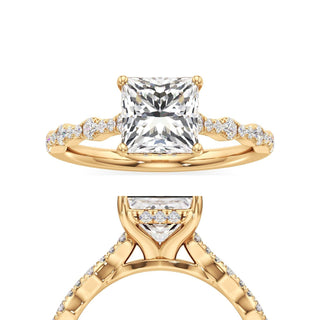 Liana Pear Station Diamond Band