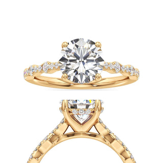 Liana Pear Station Diamond Band
