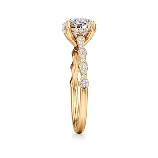 Liana Pear Station Diamond Band
