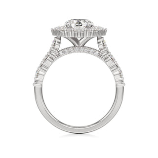 Lira Pear Kite Halo with Diamond Band