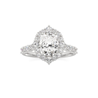 Lira Pear Kite Halo with Diamond Band