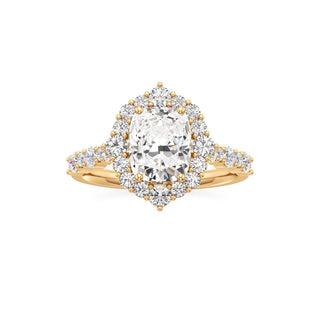 Lira Pear Kite Halo with Diamond Band