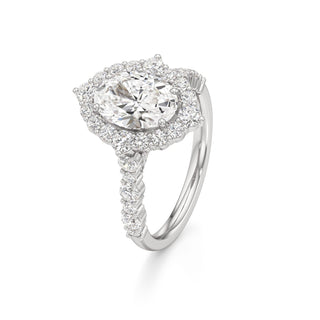 Lira Pear Kite Halo with Diamond Band