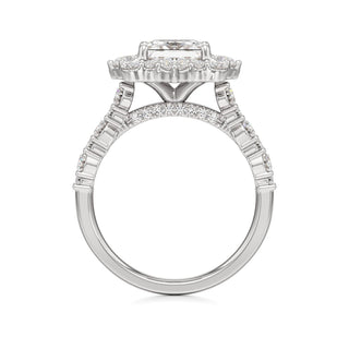 Lira Pear Kite Halo with Diamond Band