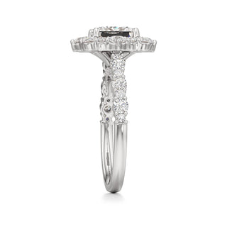 Lira Pear Kite Halo with Diamond Band