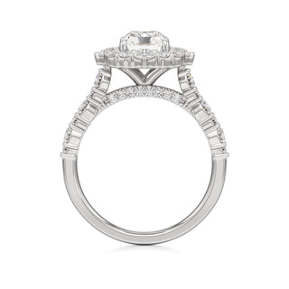 Lira Pear Kite Halo with Diamond Band