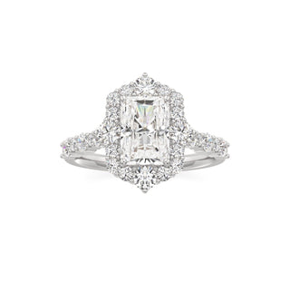 Lira Pear Kite Halo with Diamond Band