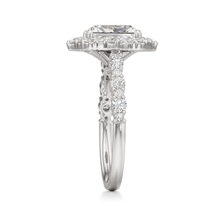 Lira Pear Kite Halo with Diamond Band