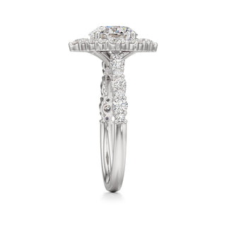 Lira Pear Kite Halo with Diamond Band