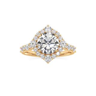 Lira Pear Kite Halo with Diamond Band