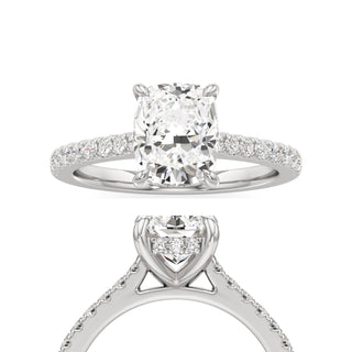 Mariah Pear Diamond Band Hidden Halo