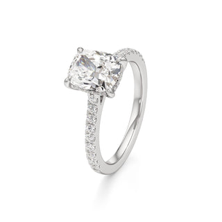 Mariah Pear Diamond Band Hidden Halo