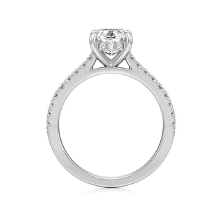 Mariah Pear Diamond Band Hidden Halo