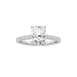 Mariah Pear Diamond Band Hidden Halo
