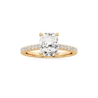 Mariah Pear Diamond Band Hidden Halo