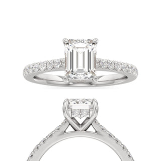 Mariah Pear Diamond Band Hidden Halo