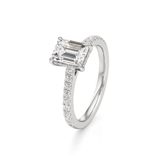 Mariah Pear Diamond Band Hidden Halo