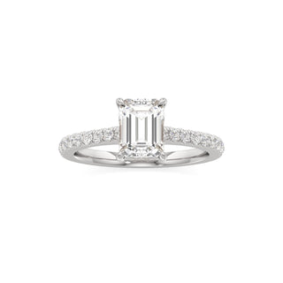 Mariah Pear Diamond Band Hidden Halo