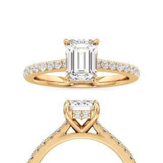 Mariah Pear Diamond Band Hidden Halo