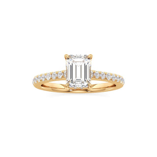 Mariah Pear Diamond Band Hidden Halo