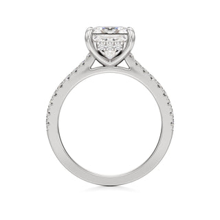 Mariah Pear Diamond Band Hidden Halo