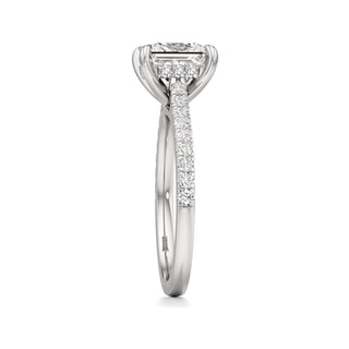 Mariah Pear Diamond Band Hidden Halo