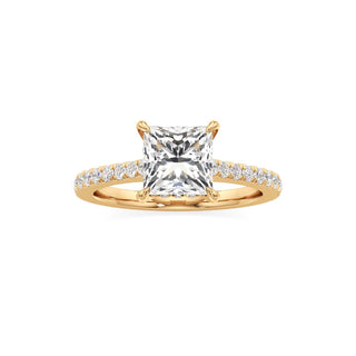 Mariah Pear Diamond Band Hidden Halo