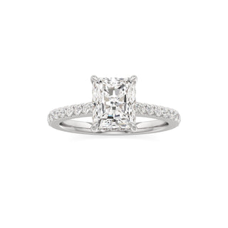 Mariah Pear Diamond Band Hidden Halo