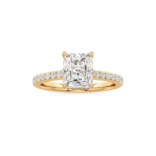 Mariah Pear Diamond Band Hidden Halo