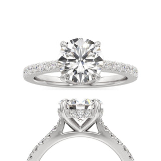 Mariah Pear Diamond Band Hidden Halo