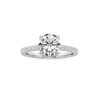 Mariah Pear Diamond Band Hidden Halo