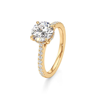 Mariah Pear Diamond Band Hidden Halo